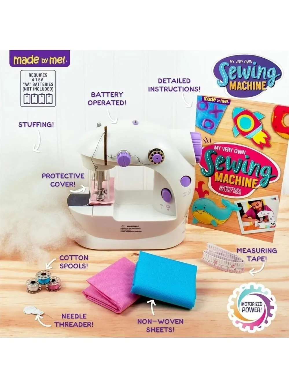 Sewing Machine for Kids - White and Purple